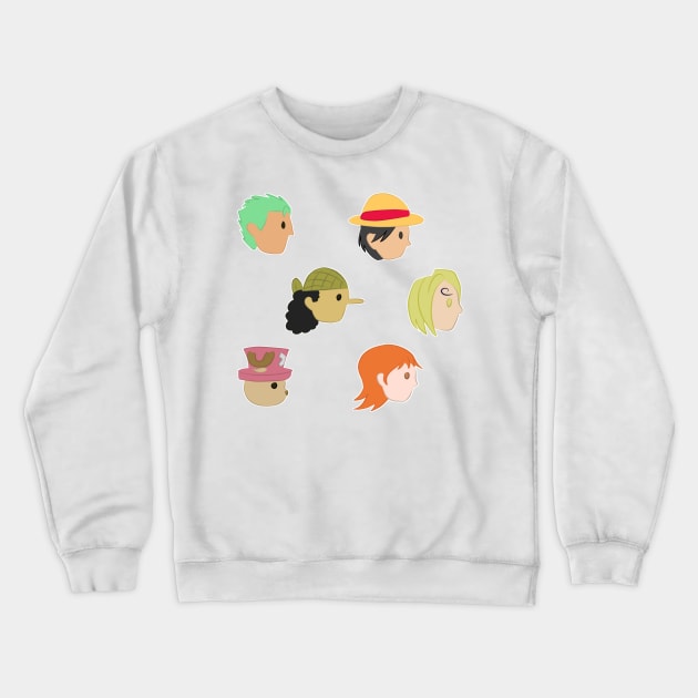 Pirate Crew - Straw Hat Crewneck Sweatshirt by Aleina928